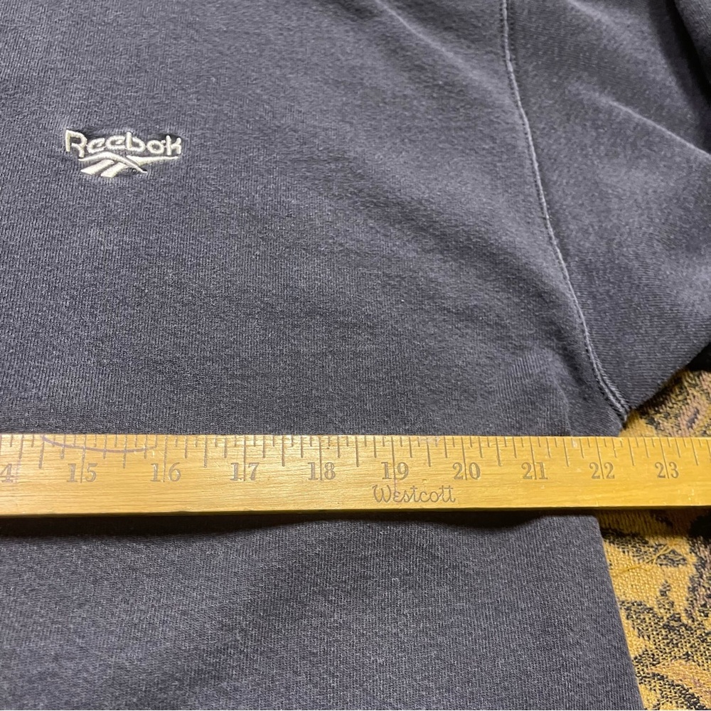 Vtg Reebok Sweatshirt 1/4 Zip Black Sweater Mens Size L‎ - Picture 5 of 8